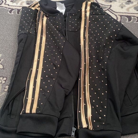 Adidas Black with Rose Gold Accents on Zip Up Jacket - Picture 8 of 8